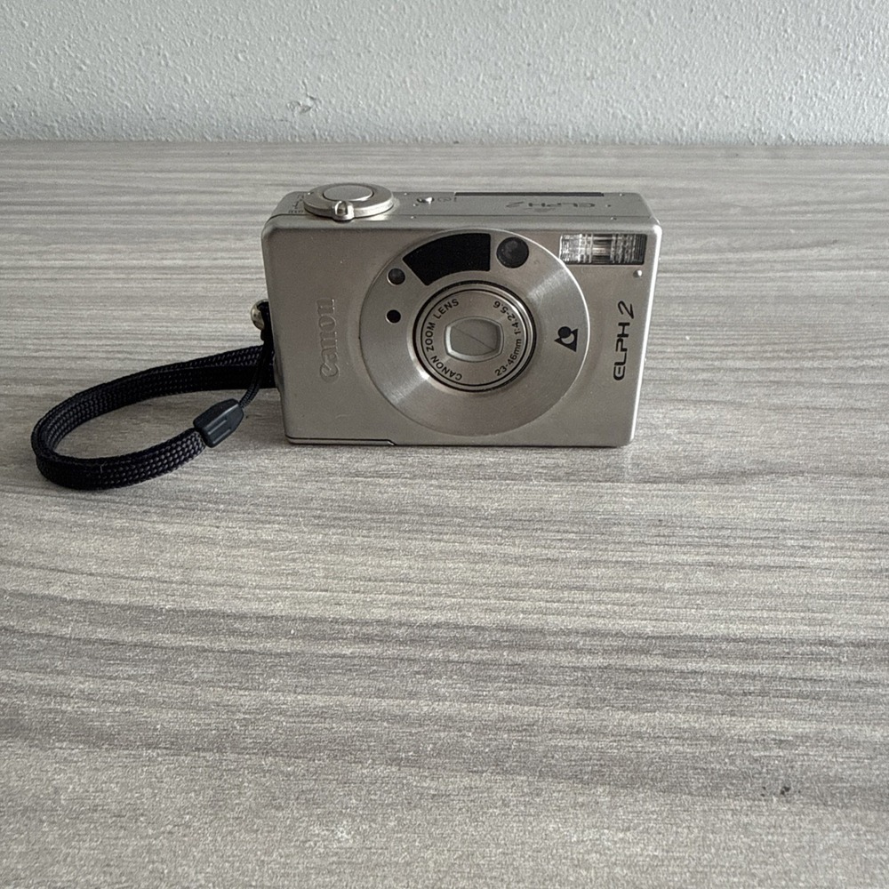 Canon ELPH 2 Point & Shoot Film Camera, Canon Zoom Lens, Silver, Tested